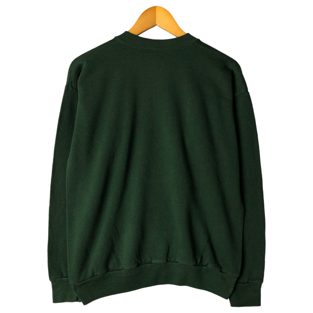 Vintage 90'S NFL Green Bay Packers Logo 7 Print Sweatshirt, Made in USA, Men's Size L cotton Green type dark green Vintage Second Hand