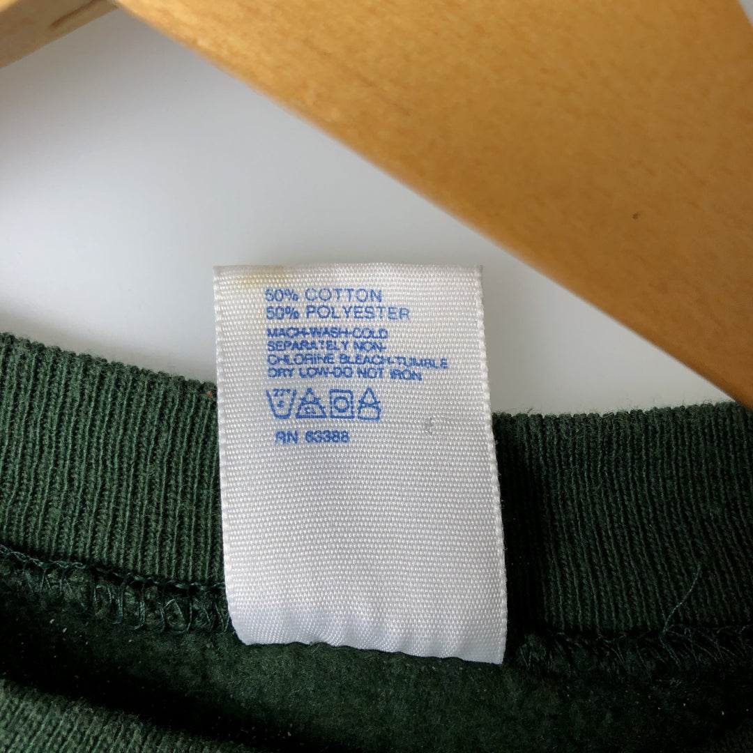 Vintage 90'S NFL Green Bay Packers Logo 7 Print Sweatshirt, Made in USA, Men's Size L cotton Green type dark green Vintage Second Hand