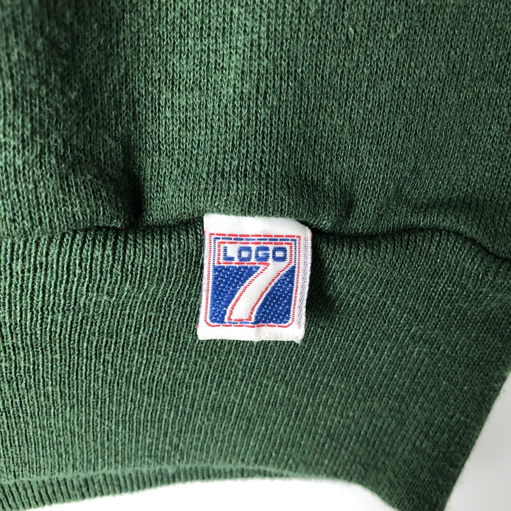 Vintage 90'S NFL Green Bay Packers Logo 7 Print Sweatshirt, Made in USA, Men's Size L cotton Green type dark green Vintage Second Hand
