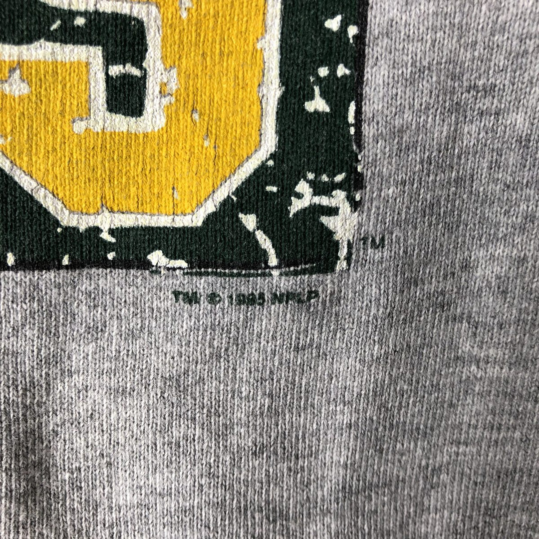 Vintage '90'S Starter NFL Green Bay Packers Printed Sweatshirt, Made in USA, Men's Size L cotton gray type Vintage Second Hand
