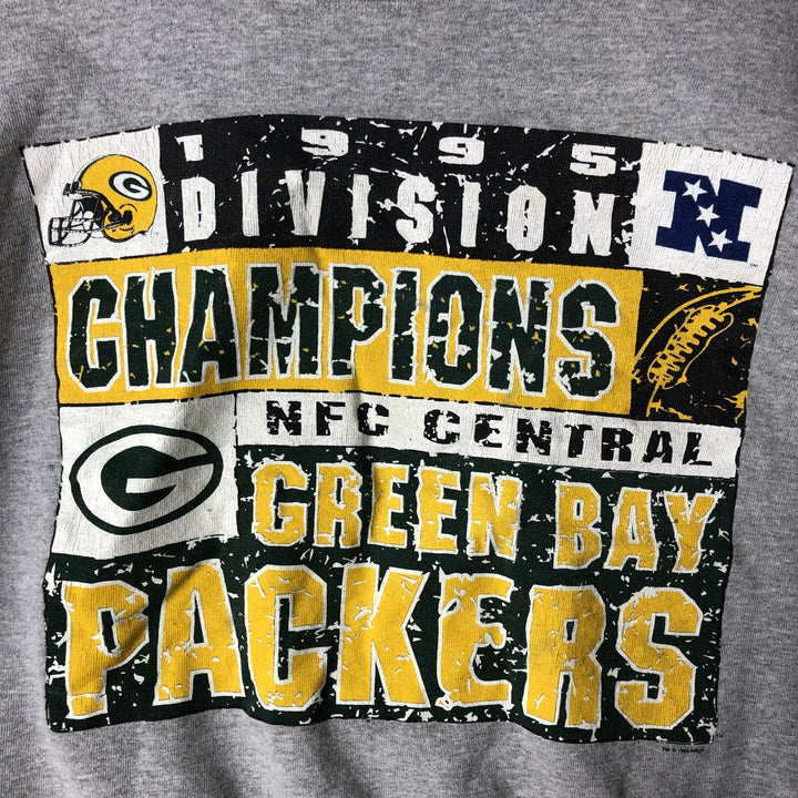 Vintage '90'S Starter NFL Green Bay Packers Printed Sweatshirt, Made in USA, Men's Size L cotton gray type Vintage Second Hand