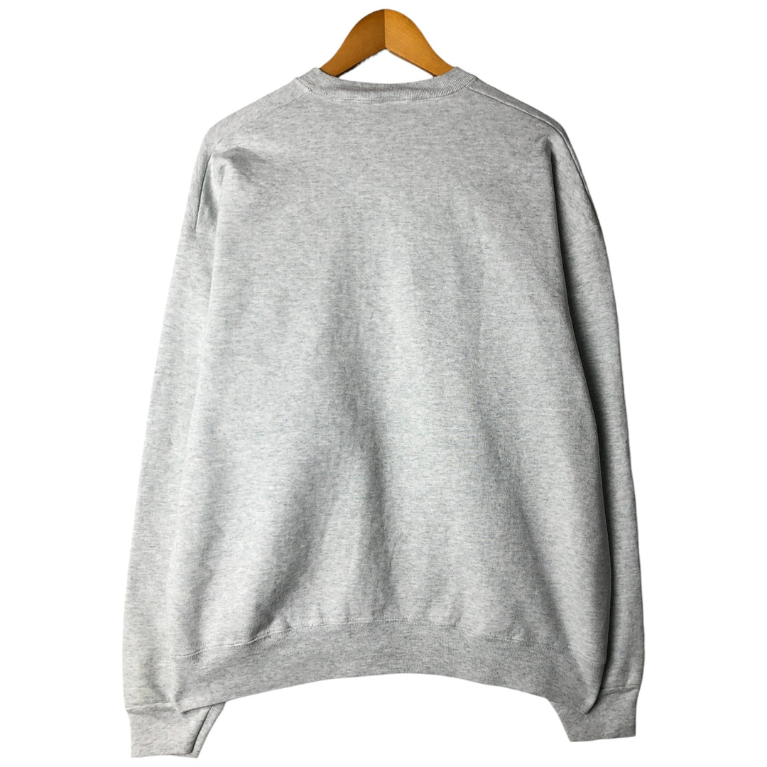 90'S Fruit of the Loom College Sweatshirt, Made in USA, Men's XL, Vintage cotton gray type Vintage Second Hand