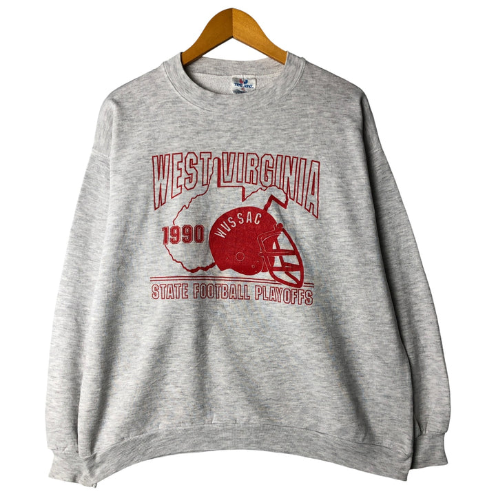 Vintage 90'S Tee Jays college sweatshirt, made in the USA, men's size XL polyester gray type Vintage Second Hand