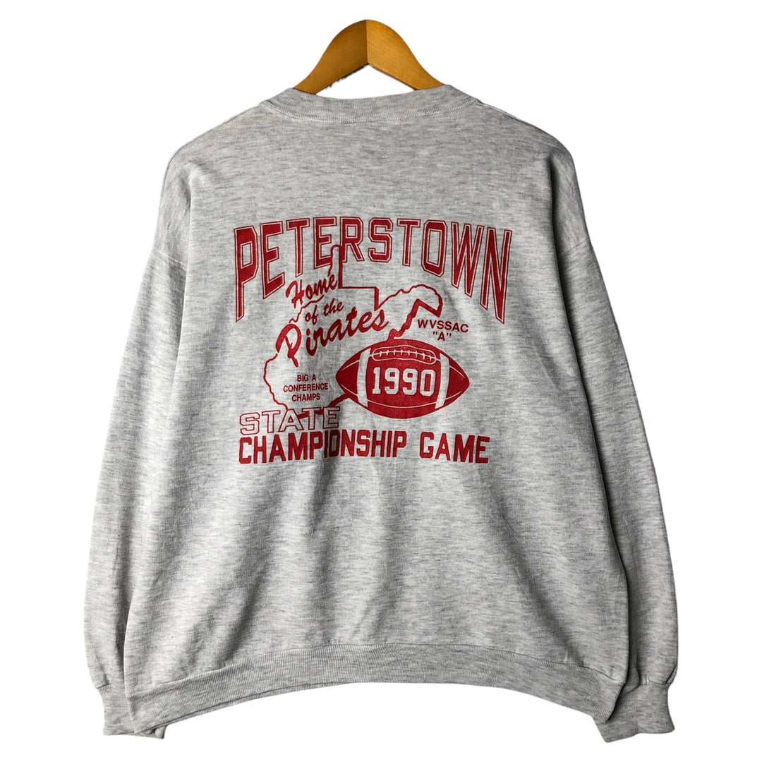 Vintage 90'S Tee Jays college sweatshirt, made in the USA, men's size XL polyester gray type Vintage Second Hand