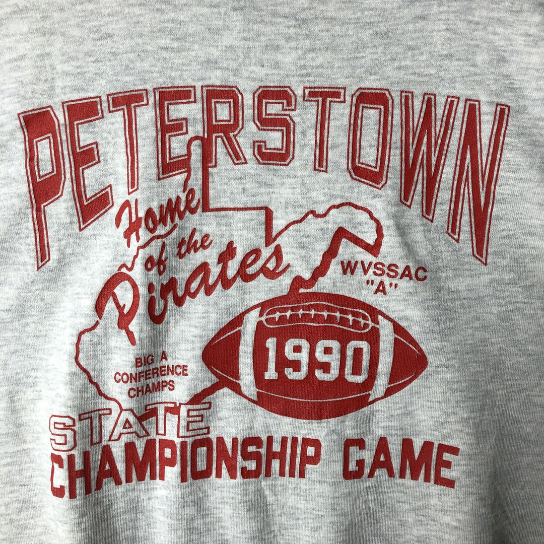 Vintage 90'S Tee Jays college sweatshirt, made in the USA, men's size XL polyester gray type Vintage Second Hand