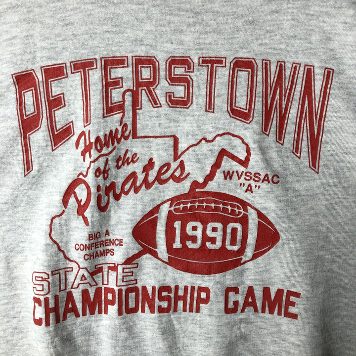 Vintage 90'S Tee Jays college sweatshirt, made in the USA, men's size XL polyester gray type Vintage Second Hand