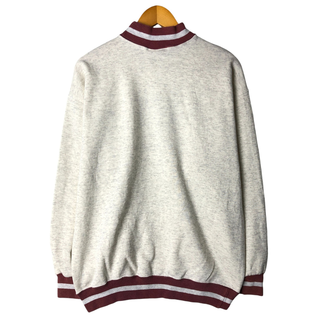 Vintage '90'S SIGNAL SPORTS mock neck print sweatshirt, made in the USA, men's size XL cotton gray type Vintage Second Hand