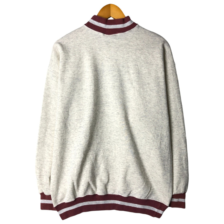 Vintage '90'S SIGNAL SPORTS mock neck print sweatshirt, made in the USA, men's size XL cotton gray type Vintage Second Hand