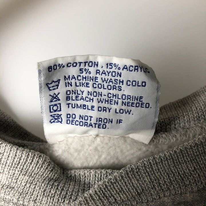 Vintage 90'S Hanes BEEFY-T blue tag college sweatshirt, made in the USA, size L. cotton gray type Vintage Second Hand