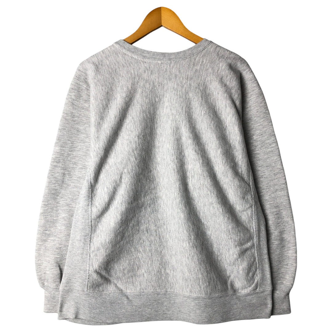 Vintage 90'S BASSETT WALKER CROSS GRAIN triple print college sweatshirt, men's size XL unclear gray type Vintage Second Hand