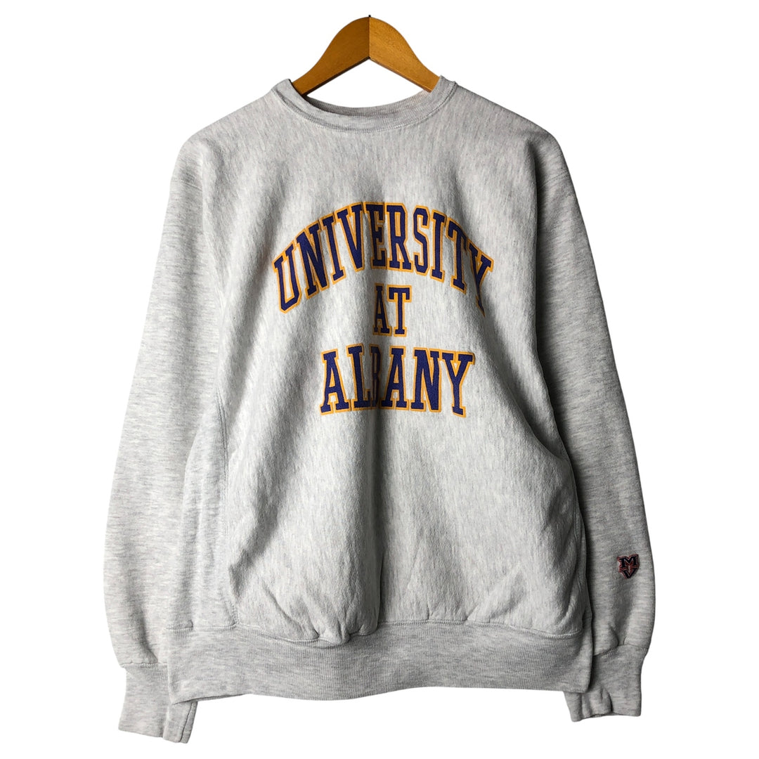 Vintage 90'S MV Sport triple print college sweatshirt, made in the USA, men's size XL cotton gray type Vintage Second Hand