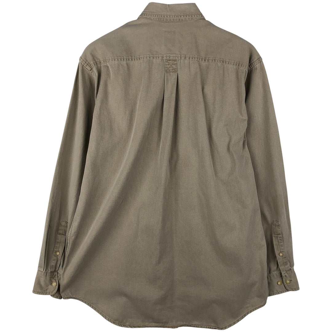 Brooks Brothers Est. 1818 long-sleeved button-down work shirt, men's size M cotton Beige type Vintage Second Hand