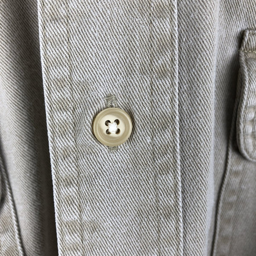 Brooks Brothers Est. 1818 long-sleeved button-down work shirt, men's size M cotton Beige type Vintage Second Hand