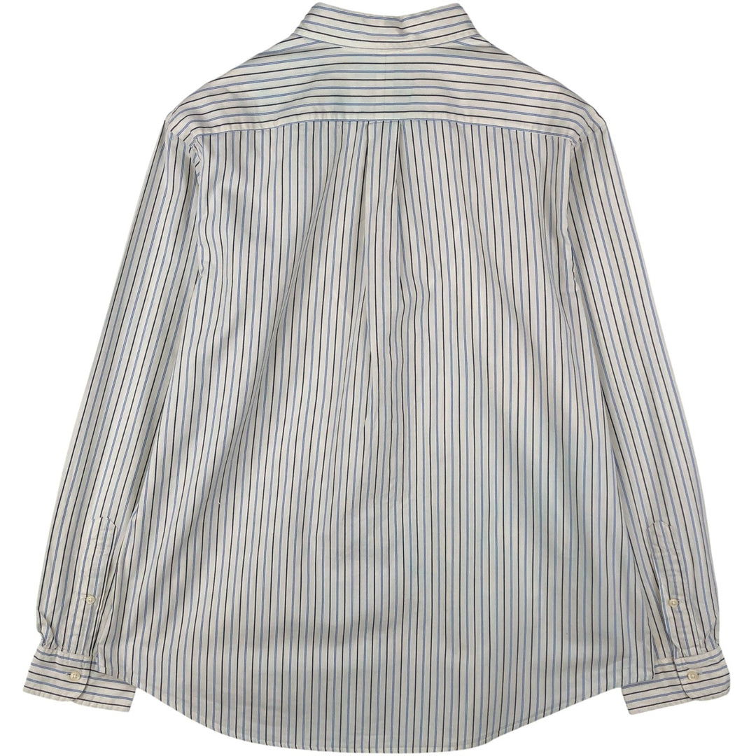 Ralph Lauren CUSTOM FIT long sleeve button down striped shirt men's XL size cotton white type Vintage Second Hand