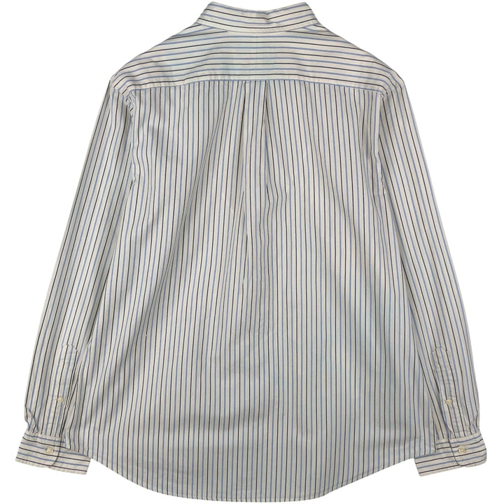 Ralph Lauren CUSTOM FIT long sleeve button down striped shirt men's XL size cotton white type Vintage Second Hand