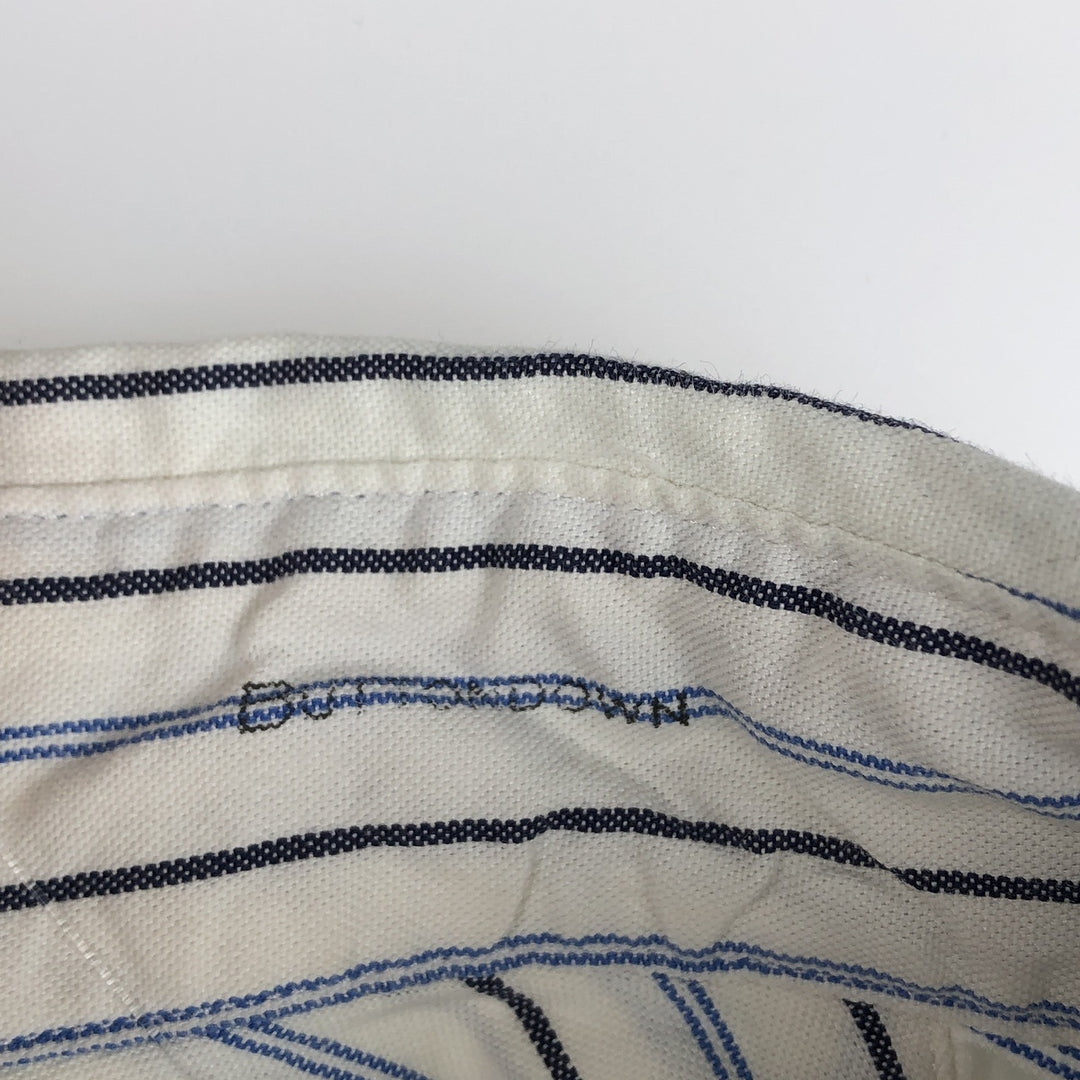 Ralph Lauren CUSTOM FIT long sleeve button down striped shirt men's XL size cotton white type Vintage Second Hand