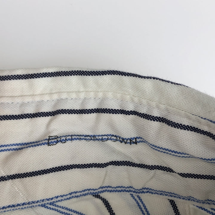 Ralph Lauren CUSTOM FIT long sleeve button down striped shirt men's XL size cotton white type Vintage Second Hand