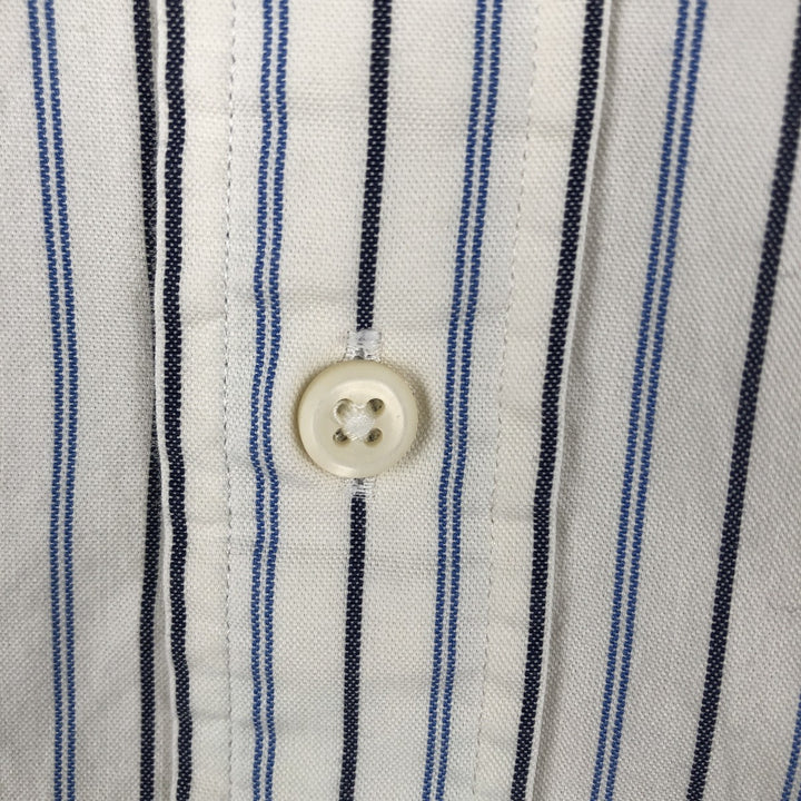 Ralph Lauren CUSTOM FIT long sleeve button down striped shirt men's XL size cotton white type Vintage Second Hand