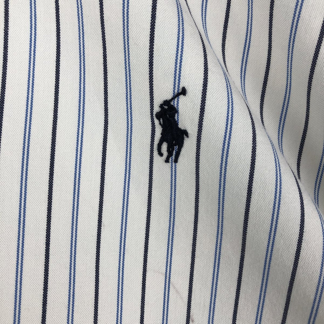 Ralph Lauren CUSTOM FIT long sleeve button down striped shirt men's XL size cotton white type Vintage Second Hand