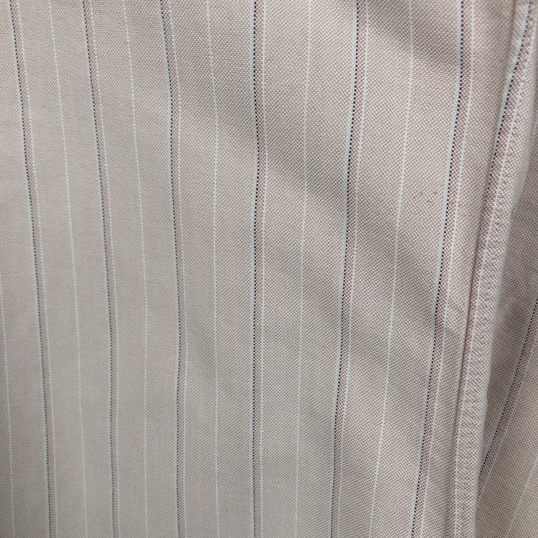 Ralph Lauren long sleeve button down striped shirt, men's size L cotton pink type Vintage Second Hand