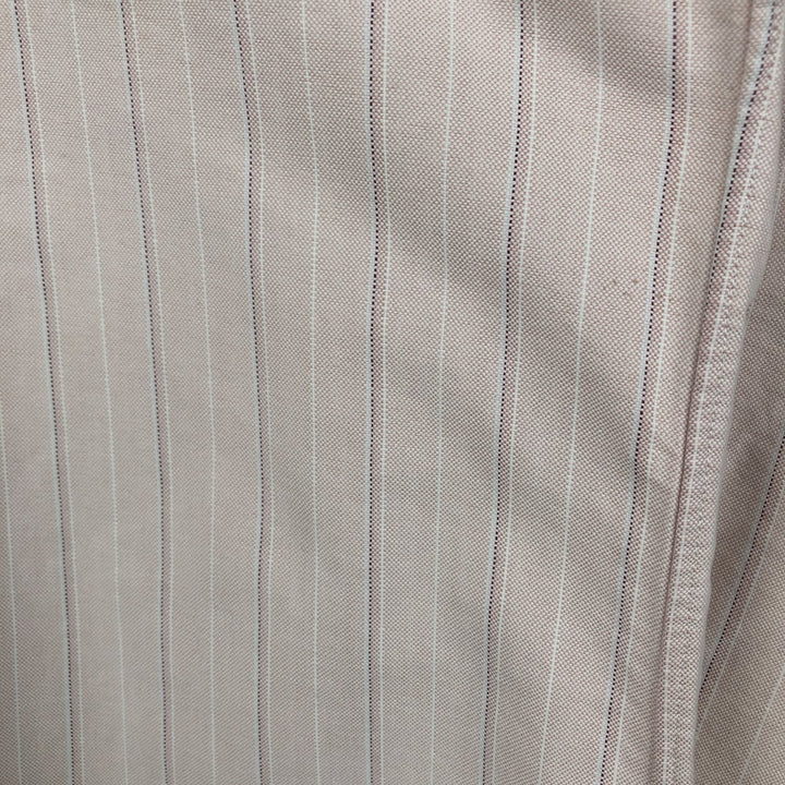 Ralph Lauren long sleeve button down striped shirt, men's size L cotton pink type Vintage Second Hand