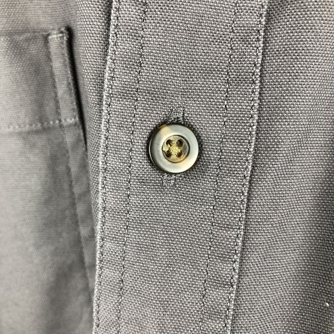Carhartt Relaxed Fit Long Sleeve Button Down Work Shirt, Men's XL cotton Charcoal Vintage Second Hand