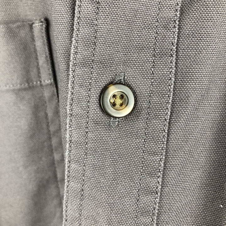 Carhartt Relaxed Fit Long Sleeve Button Down Work Shirt, Men's XL cotton Charcoal Vintage Second Hand