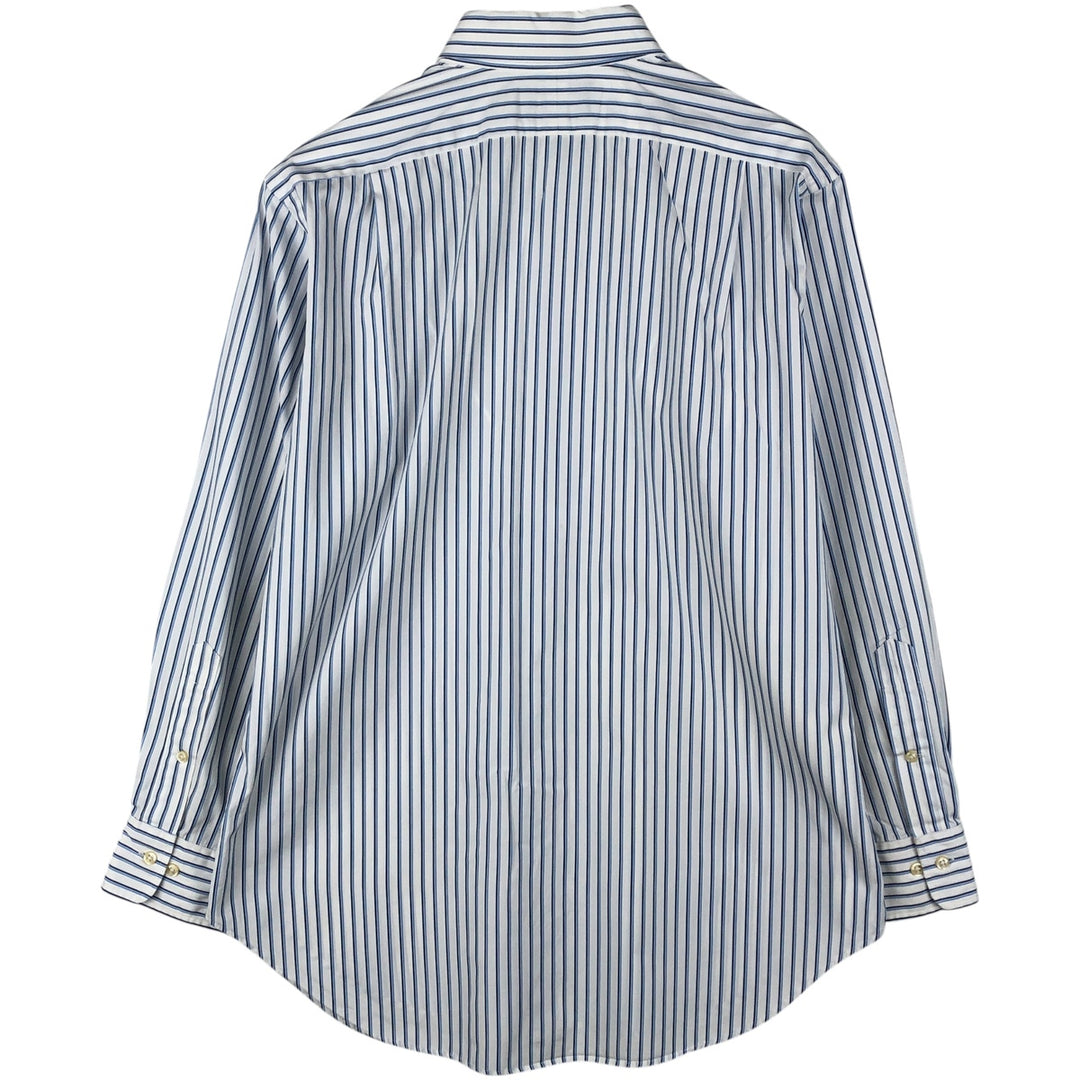 Ralph Lauren POLO by Ralph Lauren REGENT CLASSIC FIT long-sleeved striped shirt, men's size L cotton white type Vintage Second Hand
