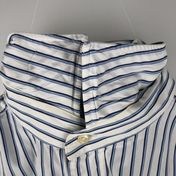 Ralph Lauren POLO by Ralph Lauren REGENT CLASSIC FIT long-sleeved striped shirt, men's size L cotton white type Vintage Second Hand