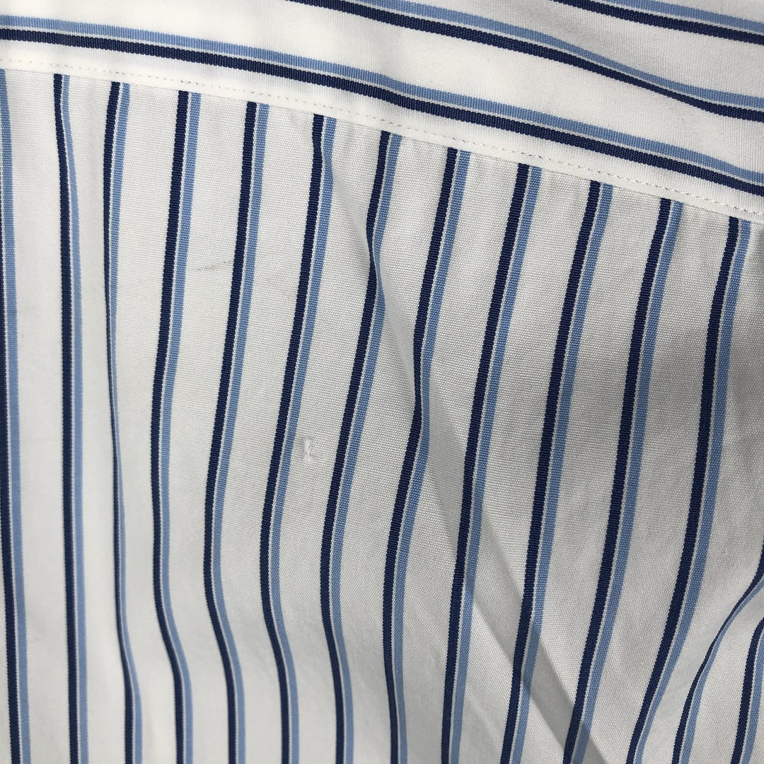 Ralph Lauren POLO by Ralph Lauren REGENT CLASSIC FIT long-sleeved striped shirt, men's size L cotton white type Vintage Second Hand