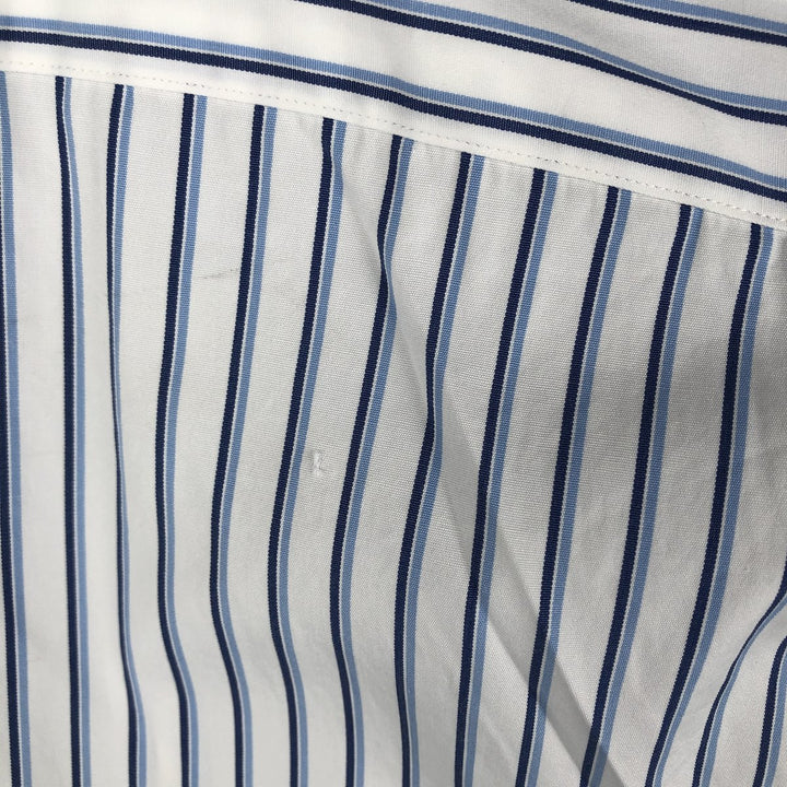 Ralph Lauren POLO by Ralph Lauren REGENT CLASSIC FIT long-sleeved striped shirt, men's size L cotton white type Vintage Second Hand