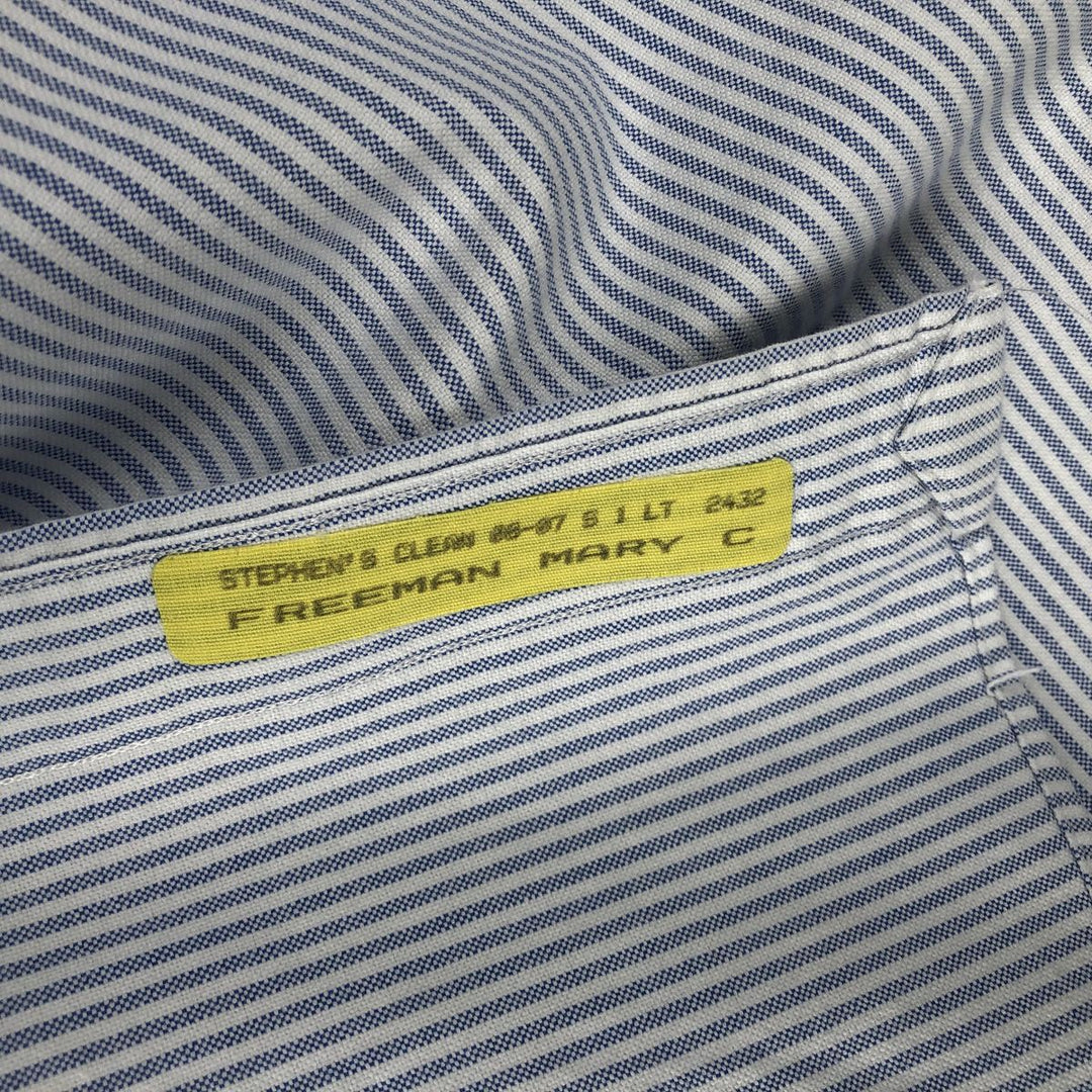 Ralph Lauren YARMOUTH Long Sleeve Button-Down Striped Shirt, Men's Size L cotton white type Vintage Second Hand