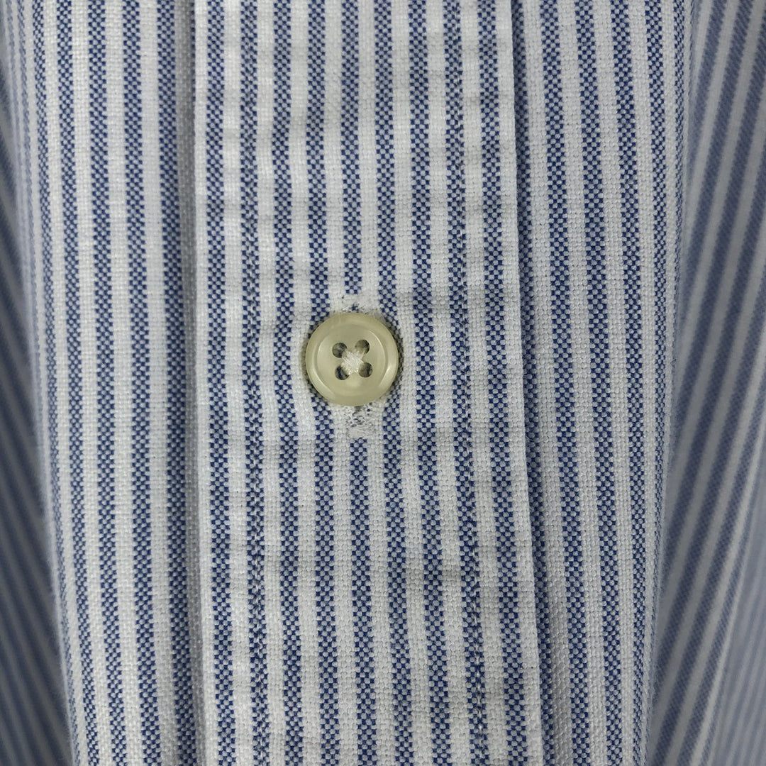 Ralph Lauren YARMOUTH Long Sleeve Button-Down Striped Shirt, Men's Size L cotton white type Vintage Second Hand