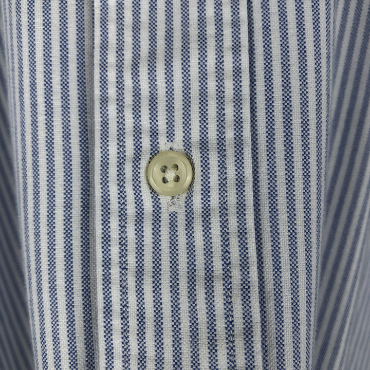 Ralph Lauren YARMOUTH Long Sleeve Button-Down Striped Shirt, Men's Size L cotton white type Vintage Second Hand