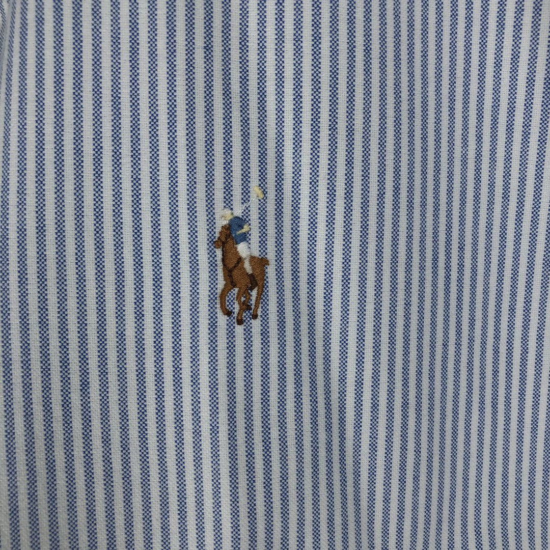 Ralph Lauren YARMOUTH Long Sleeve Button-Down Striped Shirt, Men's Size L cotton white type Vintage Second Hand