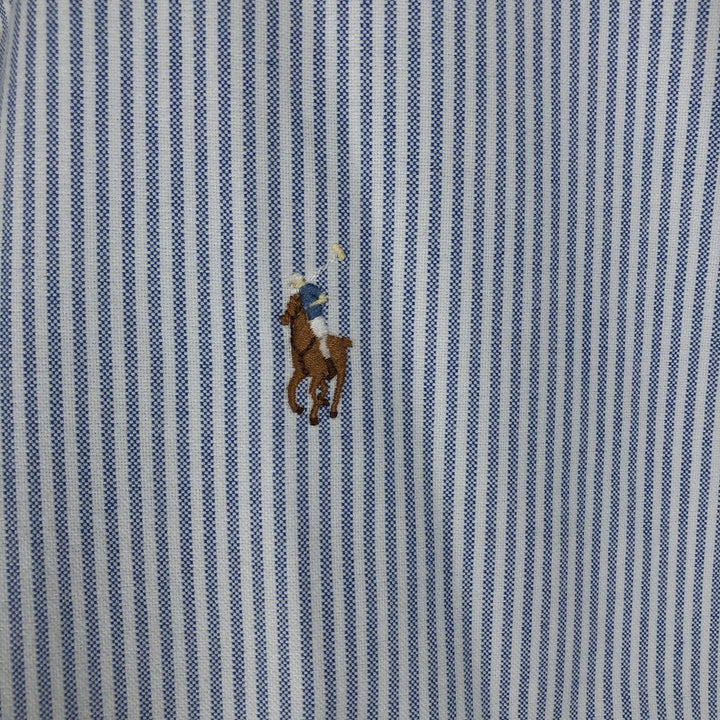 Ralph Lauren YARMOUTH Long Sleeve Button-Down Striped Shirt, Men's Size L cotton white type Vintage Second Hand