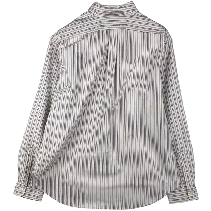 Ralph Lauren Classic Fit Multi-Stripe Long Sleeve Button-Down Striped Shirt, Men's XL cotton white type Vintage Second Hand