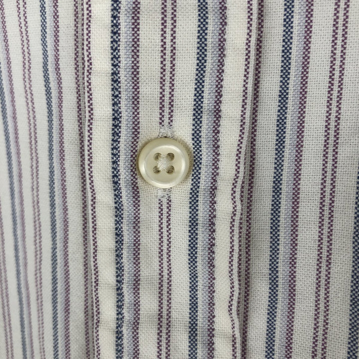 Ralph Lauren Classic Fit Multi-Stripe Long Sleeve Button-Down Striped Shirt, Men's XL cotton white type Vintage Second Hand