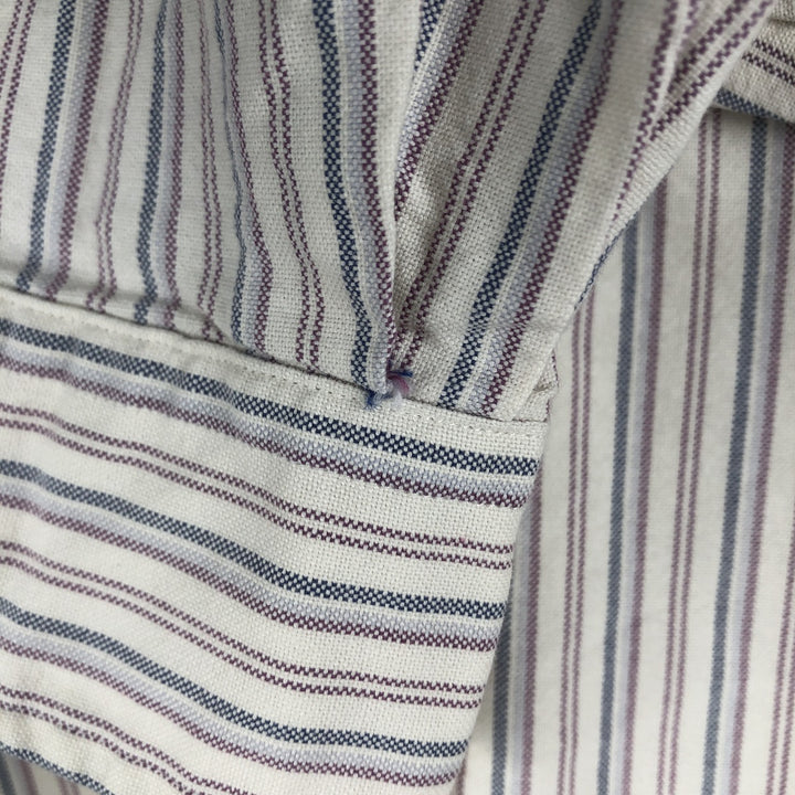 Ralph Lauren Classic Fit Multi-Stripe Long Sleeve Button-Down Striped Shirt, Men's XL cotton white type Vintage Second Hand