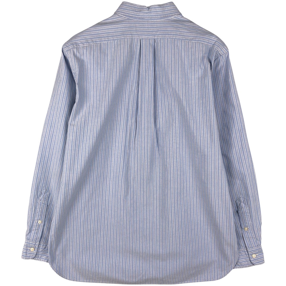 Ralph Lauren Classic Fit Multi Stripe Long Sleeve Button Down Striped Shirt Men's Size L cotton blue type Vintage Second Hand