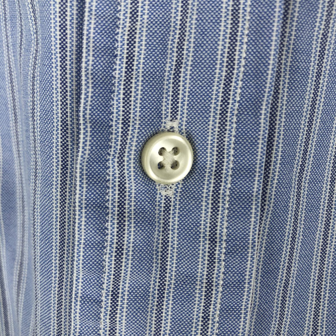 Ralph Lauren Classic Fit Multi Stripe Long Sleeve Button Down Striped Shirt Men's Size L cotton blue type Vintage Second Hand