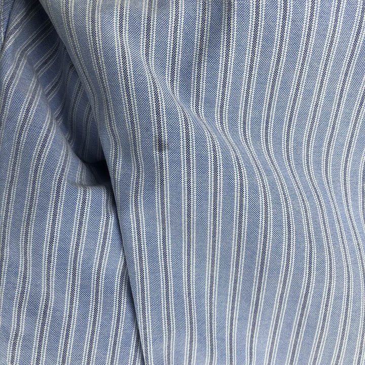 Ralph Lauren Classic Fit Multi Stripe Long Sleeve Button Down Striped Shirt Men's Size L cotton blue type Vintage Second Hand