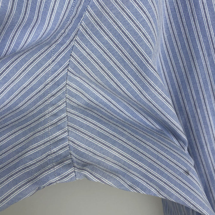 Ralph Lauren Classic Fit Multi Stripe Long Sleeve Button Down Striped Shirt Men's Size L cotton blue type Vintage Second Hand