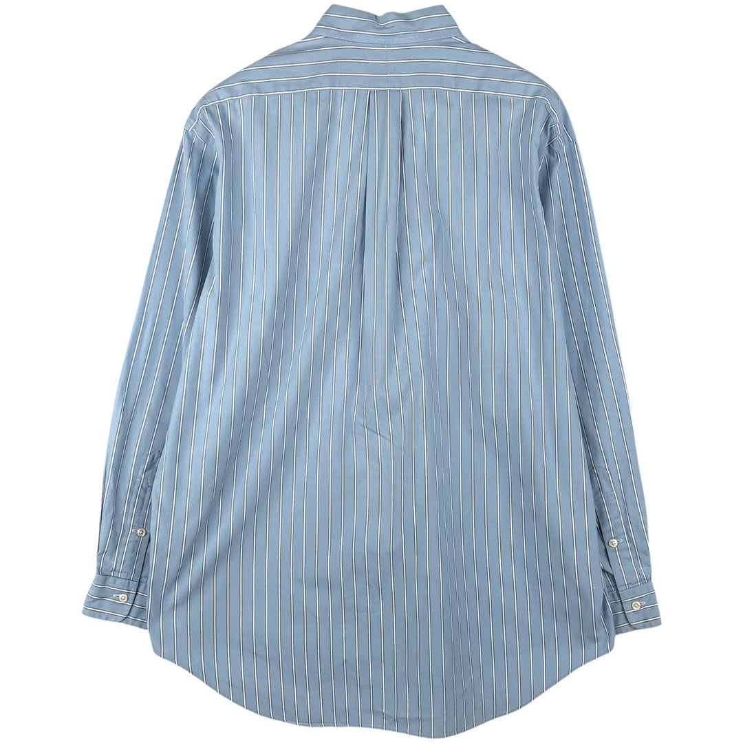 Ralph Lauren BLAIRE long sleeve button down striped shirt, men's size L cotton Blue type light blue Vintage Second Hand