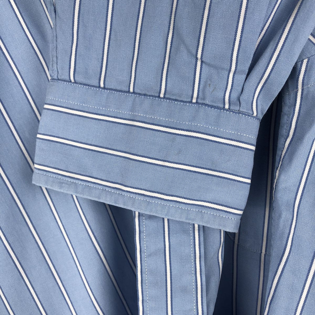 Ralph Lauren BLAIRE long sleeve button down striped shirt, men's size L cotton Blue type light blue Vintage Second Hand