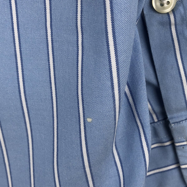 Ralph Lauren BLAIRE long sleeve button down striped shirt, men's size L cotton Blue type light blue Vintage Second Hand