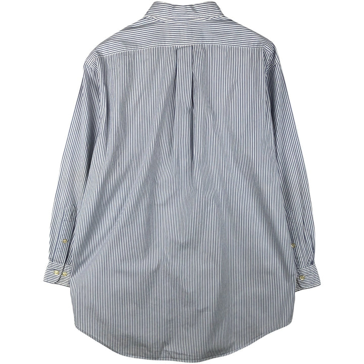 Ralph Lauren Classic Fit Long Sleeve Button Down Striped Shirt, Men's Size L cotton white type Vintage Second Hand