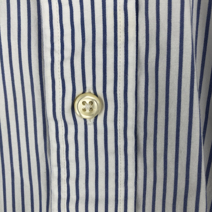 Ralph Lauren Classic Fit Long Sleeve Button Down Striped Shirt, Men's Size L cotton white type Vintage Second Hand