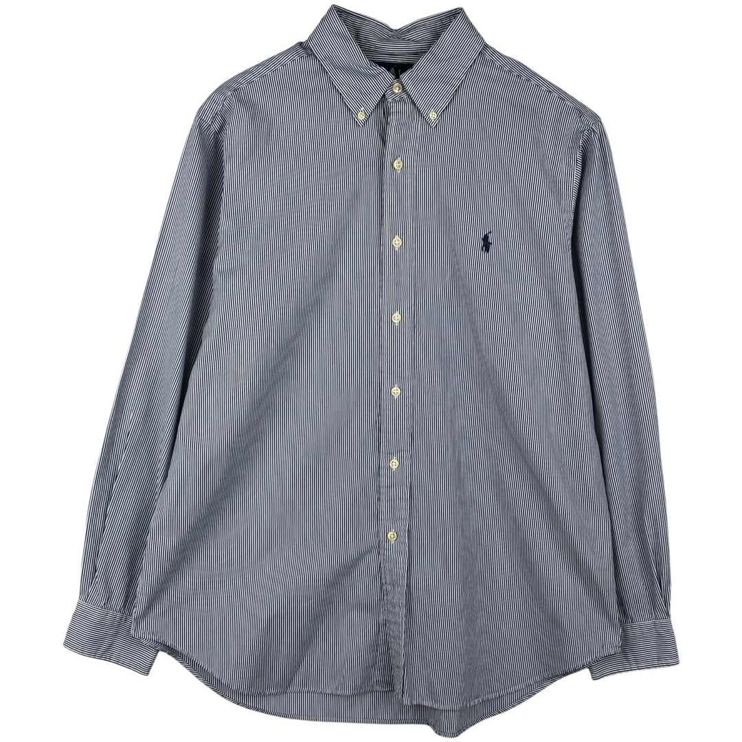 Ralph Lauren Classic Fit Long Sleeve Button Down Striped Shirt, Men's Size L cotton white type Vintage Second Hand