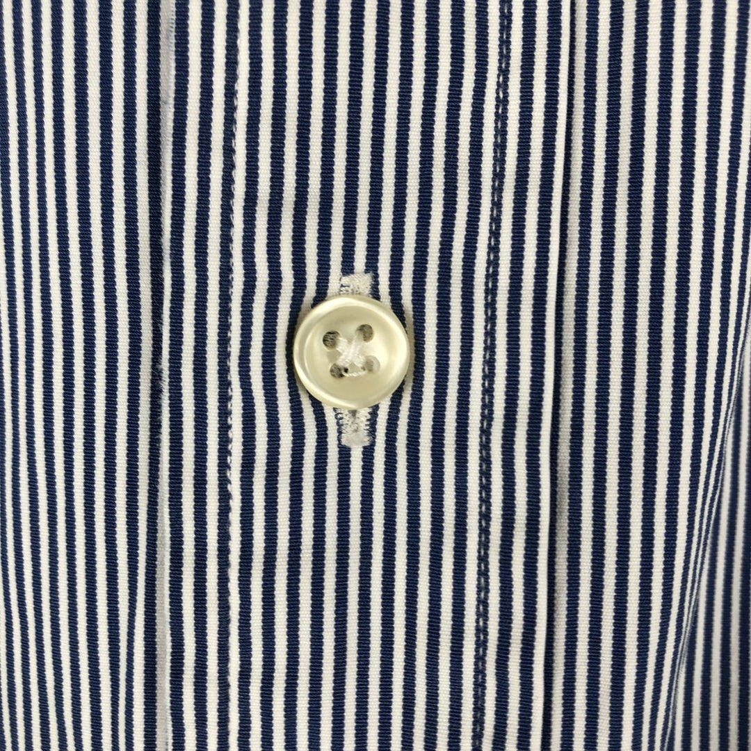 Ralph Lauren Classic Fit Long Sleeve Button Down Striped Shirt, Men's Size L cotton white type Vintage Second Hand